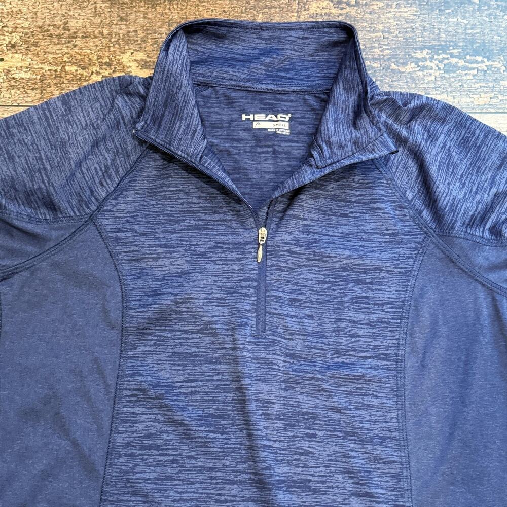Head Pullover Womens Small Blue 1/4 Zip Long Sleeve Performance Thumbholes NEW - Picture 7 of 16